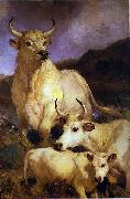 Sir edwin henry landseer,R.A. The wild cattle of Chillingham, 1867 china oil painting artist